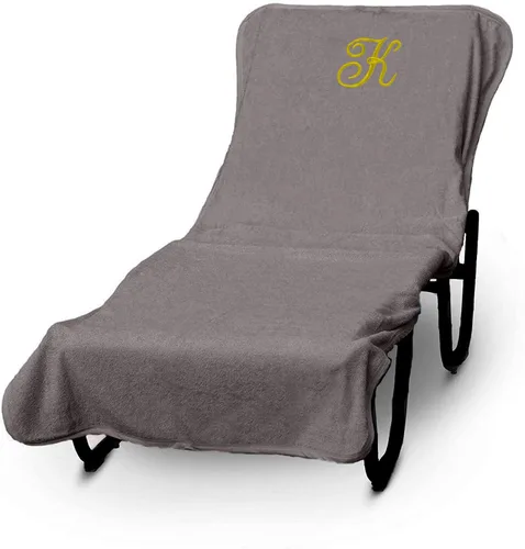 Miniatura 80 de Luxury Hotel & Spa - Funda para Tumbona de Piscina con Monograma, Letras Bordadas en Bloque - Extra Absorbente 100% Algodón Turco - Rizo Suave