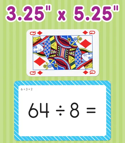 Miniatura 5 de Carson Dellosa Education Tarjetas flash de división, fracciones y multiplicación, 3 juegos de tarjetas didácticas, juegos de matemáticas para niños