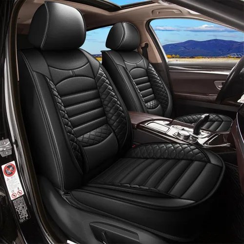 Miniatura 21 de Fundas de asiento de auto para Ford Fusion 2010-2020: juego completo de fundas protectoras de asiento impermeables de piel sintética compatible