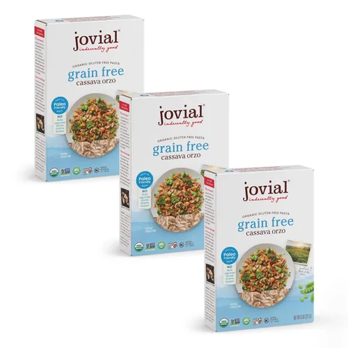 Miniatura 8 de Jovial Orzo de mandioca sin granos – Pasta orzo sin gluten, pasta de yuca, pasta paleo, sin granos, pasta 100% orgánica, certificada por USDA, sin