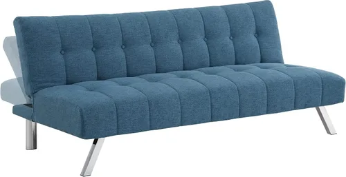Miniatura 4 de OSP Home Furnishings Sawyer - Sofá futón convertible con fácil elevación y patas de acero inoxidable, tela azul