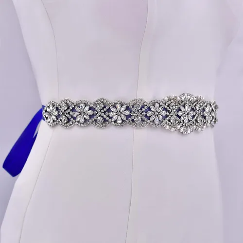 Miniatura 21 de azaleas Cinturón de boda fino de cristal para mujer, cinturón de novia para boda, dama de honor, accesorios de vestido de niña de las flores, 16