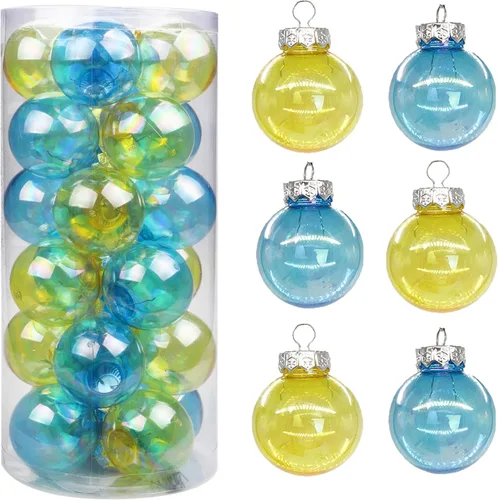 Miniatura 11 de YYCRAFT Adornos de Bolas de Navidad de Plástico Transparente Irrompibles 6CM (2.36 pulgadas) Bolas de Navidad Juego de Esferas con Decoraciones Negro