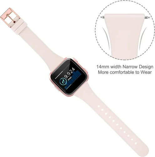 Miniatura 3 de Tobfit Correas de reloj deportivas delgadas, compatibles con Fitbit Versa 2 para mujeres y hombres, correas de silicona de repuesto, paquete de 3