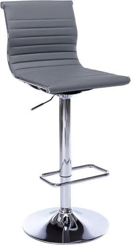 Miniatura 20 de Taburete de bar blanco de piel sintética ajustable en altura de mostrador con respaldo para isla de cocina, barra de desayuno