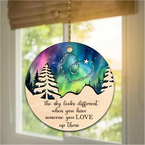 Hyturle - Adornos de Navidad conmemorativos para la pérdida de un ser querido, adorno conmemorativo de atrapasoles - Regalos de condolencias por la