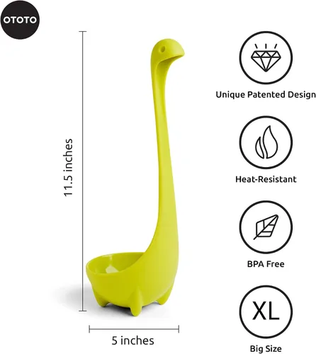 Miniatura 2 de OTOTO El Cazo de Sopa Original Nessie - Divertidos Gadgets de Cocina, Diseño del Lago Ness, Regalos de Cocina para Mamá - Útiles de Cocina Lindos