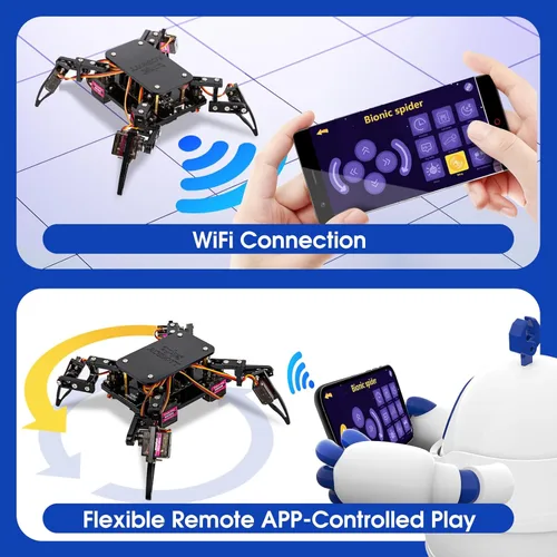 Miniatura 4 de Kit de Robot Araña Biónica Programable STEM, Kit Científico para Niños de 8 a 12 años, Juguete de Construcción de Robótica DIY para Adolescentes