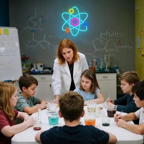 Miniatura 6 de Atom Neon Sign Molecule - Lámpara de pared LED de ciencia para dormitorio, laboratorio, oficina, decoración de sala de juegos, letrero de luz