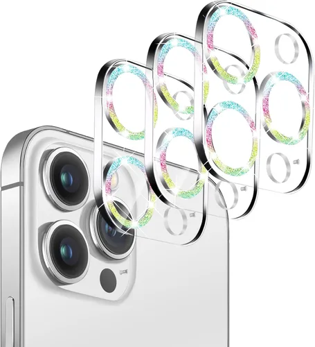 Miniatura 36 de Pack de 3 protectores de lente de cámara de vidrio templado Dengduoduo para iPhone 13 Pro de 6.1" y iPhone 13 Pro Max de 6.7", brillo de diamantes
