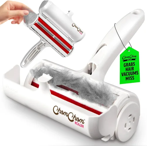 Miniatura 11 de ChomChom Roller Removedor de pelo de mascotas – Rodillo de pelusa reutilizable de tamaño original para gatos y perros en muebles, sofá, alfombra