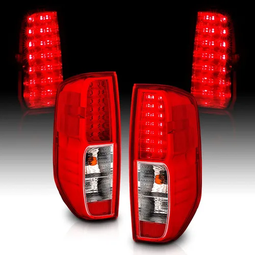 Miniatura 8 de AmeriLite para 2005-2021 Nissan Frontier 2009-2012 Equator, conjunto de luces traseras de freno LED rojas parahumo, para lado del pasajero y Rojo