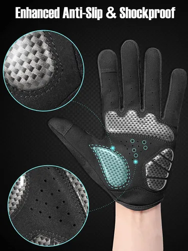 Miniatura 3 de COFIT Guantes de ciclismo antideslizantes para hombres y mujeres, guantes transpirables para pantalla táctil, guantes de bicicleta de montaña