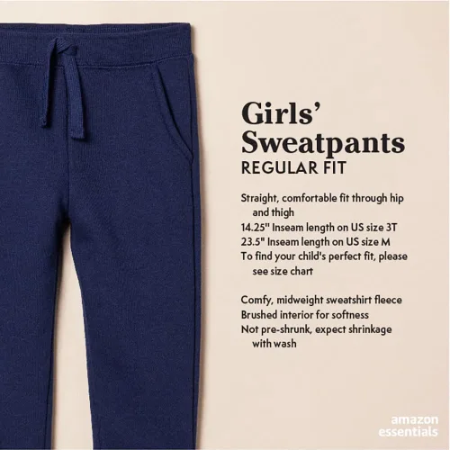 Miniatura 2 de Tienda Essentials Pantalones deportivos para niñas y niños pequeños, paquetes múltiples