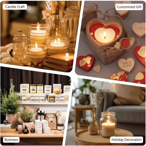 Miniatura 7 de OFFNOVA Derretidor de cera para hacer velas, olla grande de cera de 6 litros con boquilla de núcleo de calefacción, ideal para negocios o Rosa