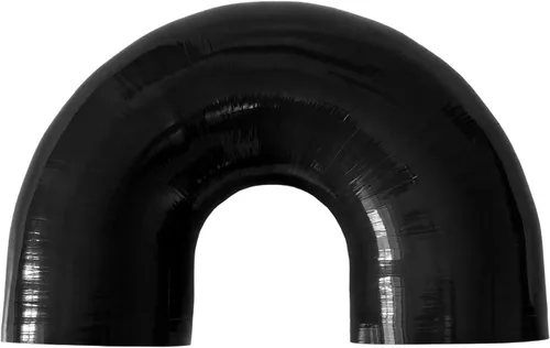 Miniatura 13 de Manguera de acoplamiento de silicona con forma de curva en U de 180 grados, 1.75 pulgadas de diámetro interior (45mm), tubo de codo de silicona Negro