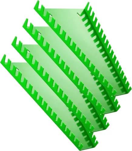 Miniatura 12 de Reniteco Organizador de llaves de plástico, soporte de llaves de alta densidad, estantes grandes para pared y caja de herramientas, 32 ranuras