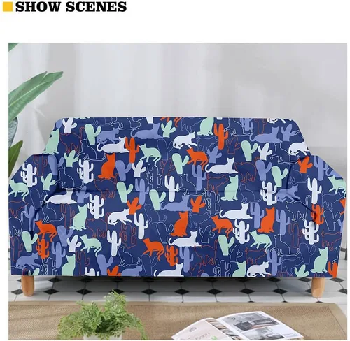 Miniatura 7 de AUSUKY Funda elástica para sofá con diseño de calavera de Halloween, protector de muebles (negro, M para sofá doble)