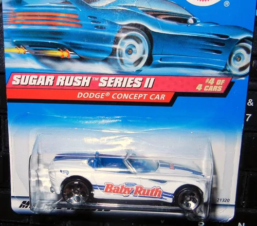 Miniatura 2 de Hot Wheels Sugar Rush Serie 2 #4 Dodge Concept Base de metal para automóvil con DCC y Concept On Base #972 Condición Mattel escala 1:64