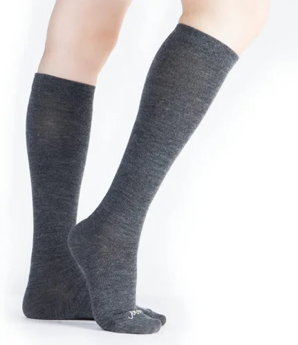 Miniatura 2 de ja vie Calcetines cómodos de lana merino para mujeres y hombres, calcetines de compresión graduados (15-20 mmHg) medias de compresión hasta