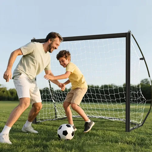 Miniatura 3 de Portable Soccer Goal for Backyard, Kids Youth Adults Soccer Goal Set with Net + Ground Stakes, Soccer Target and Agility Speed Training Equipment