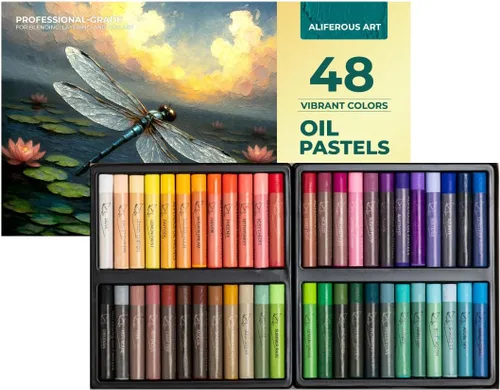Juego de pasteles al óleo - 48 colores, pasteles suaves para artistas - juego de pasteles al óleo - juego de arte pastel - pasteles al óleo