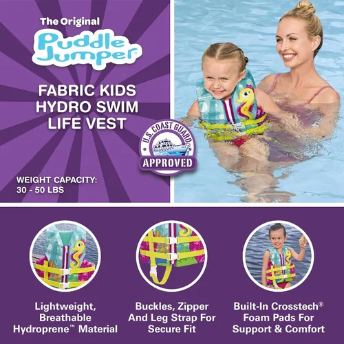 Miniatura 2 de Puddle Jumper Child Hydro Life Vest Parent caballo de mar