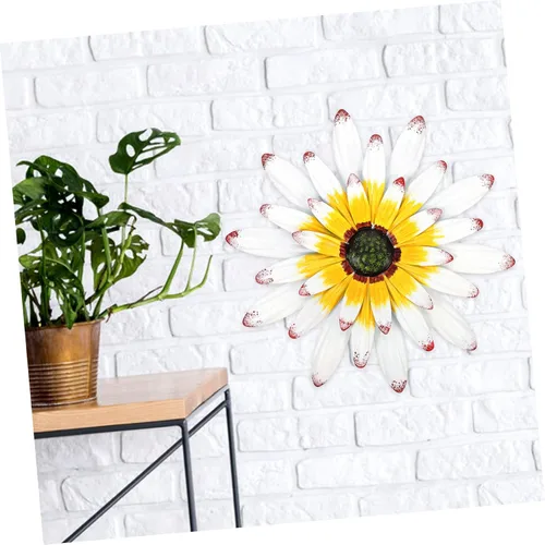 Miniatura 2 de BESPORTBLE Decoración de pared de hierro forjado, manualidades, girasol, decoración del hogar, girasol, arte de pared, decoración colgante