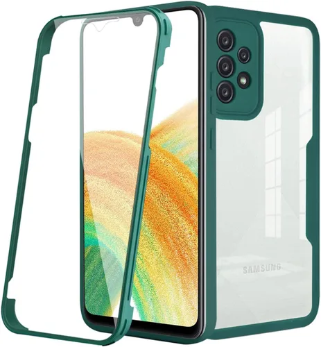 Miniatura 11 de CCSamll - Funda transparente para Samsung Galaxy A13 4G (no 5G), protector de pantalla integrado, delgada, de cuerpo completo, resistente, suave