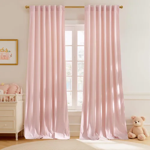 Miniatura 22 de StangH Cortinas de terciopelo súper suaves con pestaña trasera, cortinas azul marino para puerta corredera, decoración de lujo, cortinas opacas