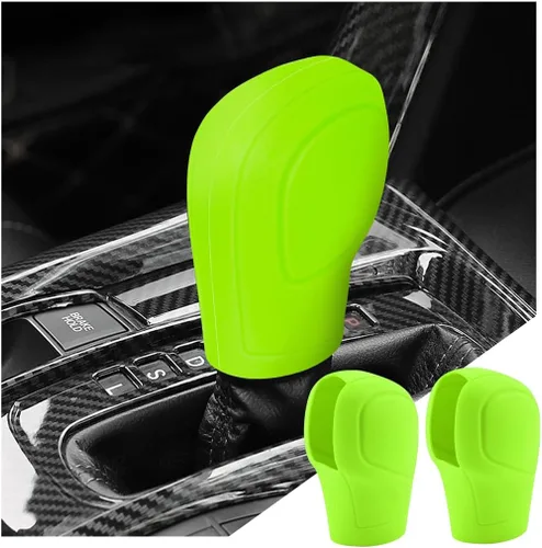 Miniatura 13 de zipelo Paquete de 2 fundas antideslizantes para pomos de palanca de cambios de automóvil, funda de silicona cómoda para palanca de cambios de freno