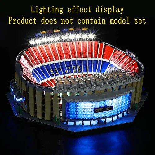Miniatura 5 de Kit de luces LED GEAMENT compatible con Lego Camp NOU – FC Barcelona - Juego de iluminación para el modelo de construcción Creator 10284