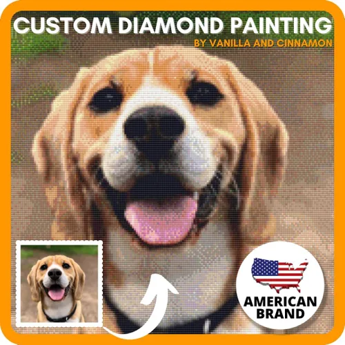 Kits de Pintura de Diamante Personalizados de Vainilla y Canela para Adultos - Arte de Diamante Personalizado, Kits de Arte de Diamante Broca