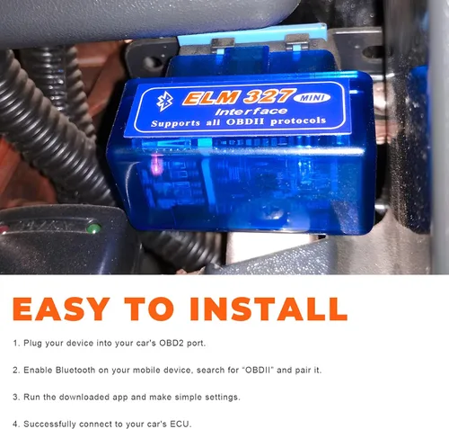 Miniatura 4 de Sun Walker ELM327 OBDII - Escáner de diagnóstico automático para automóvil, interfaz ELM327 profesional detector de fallas Bluetooth, mini lector