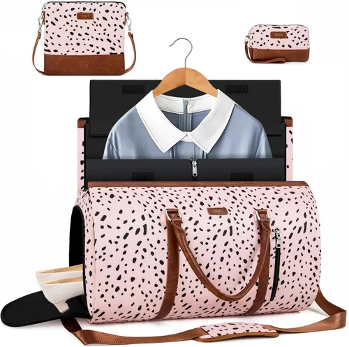 Miniatura 8 de Bolsa de ropa para viaje con neceser convertible de mano para fin de semana, bolsas de viaje grandes para mujeres 2 en 1, bolsa colgante para traje