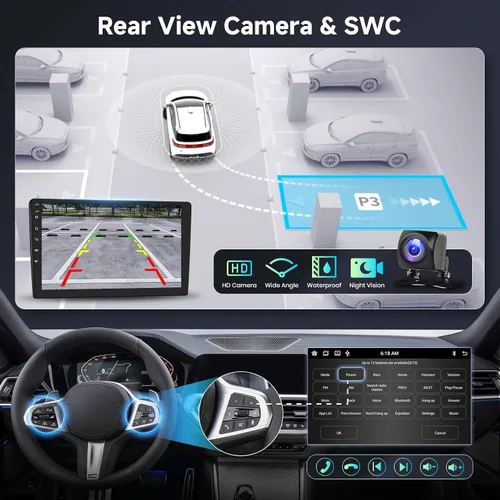 Miniatura 6 de [6G + 128G] Radio de coche de 8 núcleos para Toyota Hilux 2015-2020 Android estéreo de coche con Bluetooth GPS, pantalla táctil Hodozzy de 10.1