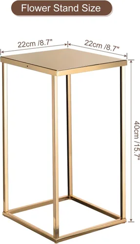 Miniatura 2 de MECCANIXITY Columna de jarrón de flores de boda, soporte de metal para flores de 15.7 pulgadas de alto, para decoración de bodas, fiestas, cenas