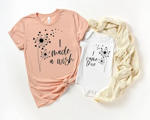 Miniatura 2 de I Made a Wish, I Came True, Mommy and Me Shirt,Gift For Mother's Day, Matching Mommy and Daughter Shirt,Mommy And Baby Matching Outfits