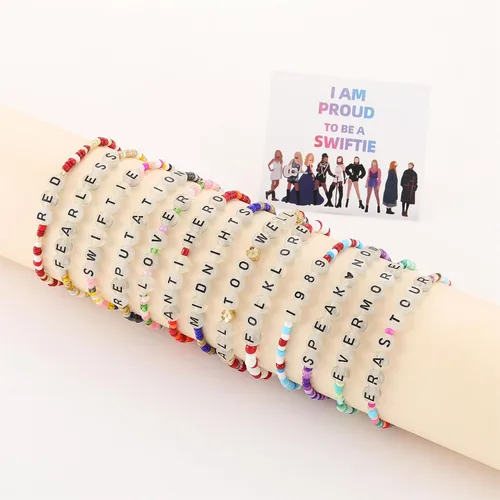 Miniatura 4 de HSWYFCJY Pulsera de título de canción de álbum para mujer, pulseras inspiradas en TS para amantes de la música, regalos para fanáticos del cantante