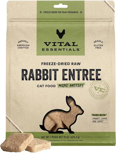 Miniatura 25 de Vital Essentials Alimento Crudo Liofilizado para Gatos, Mini Hamburguesas de Pavo, 8 oz