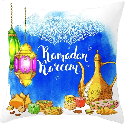 Miniatura 4 de Juego de 4 fundas de almohada decorativas cuadradas de acuarela para sofá, dormitorio, sala de estar, automóvil, 18 x 18 pulgadas
