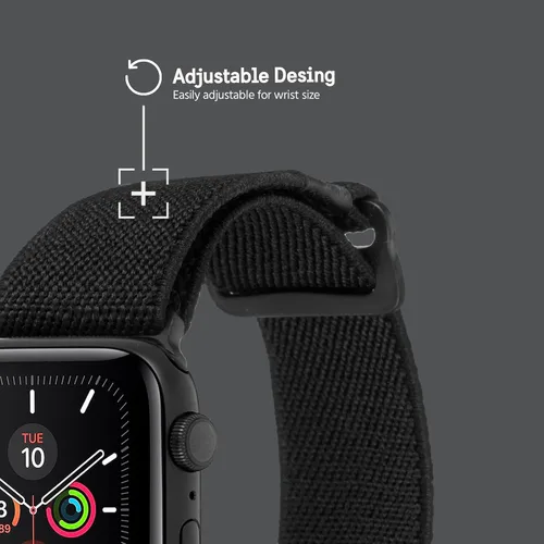 Miniatura 2 de Pelican - Correa de reloj de 1.654-1.732 in - Serie PROTECTOR - Compatible con Apple Watch Series 6, SE, 5, 4, 3, 2, 1 - Negro