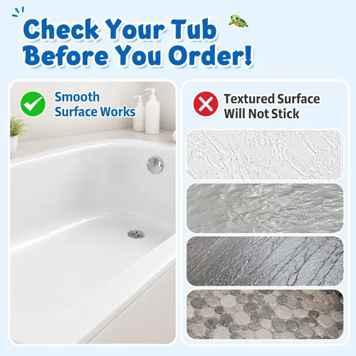 Miniatura 7 de XIYUNTE Alfombra de Baño para Bebé para Bañera Antideslizante Alfombra de Baño para Niños - 40''x16'' Extra Larga Alfombra de Bañera para Bebé