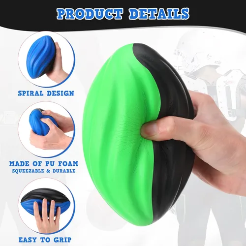 Miniatura 3 de Jerify 12 minibalones de fútbol de espuma para niños y estudiantes, juguetes de fútbol en espiral pequeños de 7 pulgadas, fácil agarre, impermeable