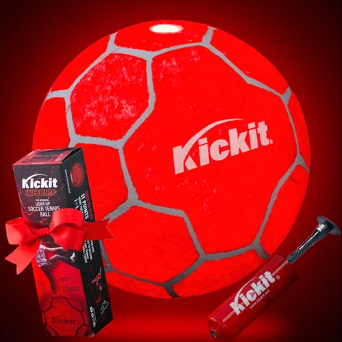 Miniatura 9 de Kickit Pelota de tenis de fútbol, pelota ligera suave oficial para entrenamiento, estilo libre y malabares, diversión al aire libre para todas