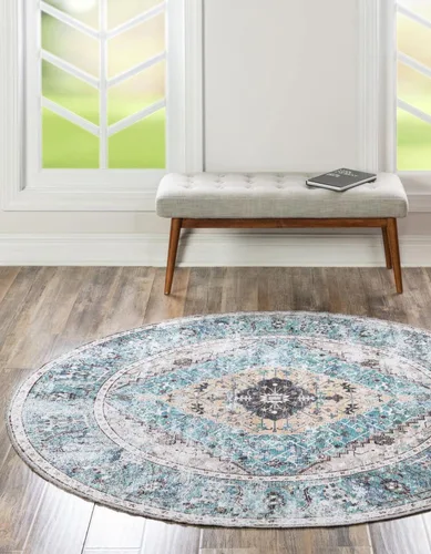 Miniatura 21 de Unique Loom Yara Collection - Alfombra de área Yash (2' x 3' Rectángulo, Lino Carbón/Beige)