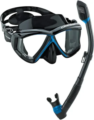 Miniatura 11 de Cressi Máscara panorámica de visión amplia y kit de esnórquel seco para esnórquel, buceo - Pano 4 y Supernova Dry: diseñado en Italia
