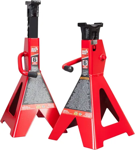Miniatura 12 de BIG RED T43202 Torin - Gatos de acero resistentes para coches, capacidad de 3 toneladas (6,000 libras), 1 par (no apto para SUV, camiones)