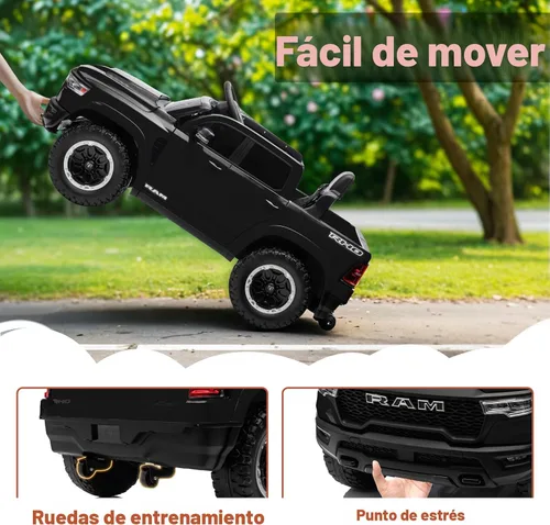 Miniatura 5 de Ram 1500 con Licencia - Juguetes de Montar para Niños de 4-8 años, Carro Eléctrico para Niños con Control Remoto, Alimentado por Batería con Llave