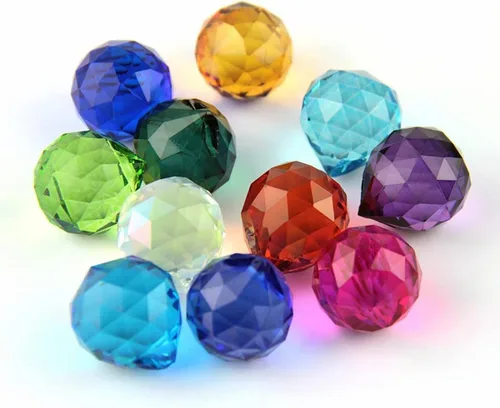 Miniatura 7 de Queenbox 10 colgantes colgantes de cristal de 0.591 in con agujero para lámpara de araña Feng Shui ventana, AB